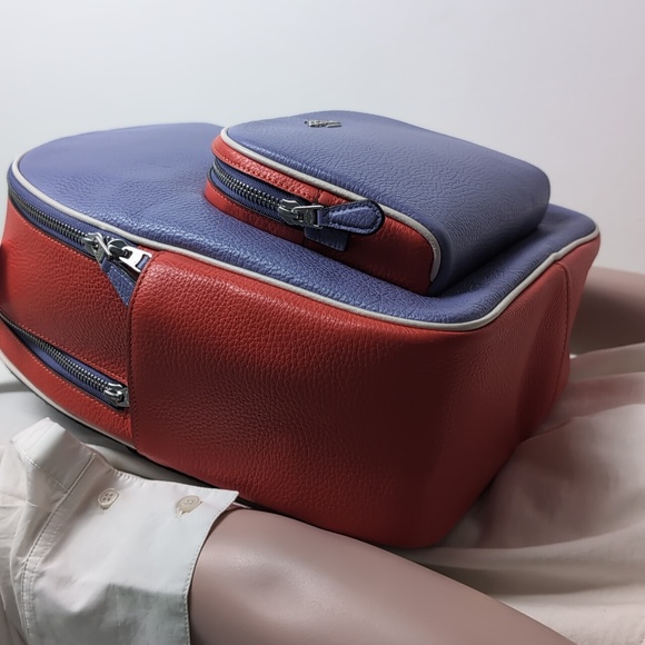 Coach CR768 Court Backpack In Colorblock Silver/Light Violet/Electric Coral - Picture 6 of 16